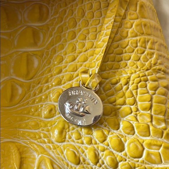 Yellow Crocodile Embossed Women's Bag - Picture 3 of 5